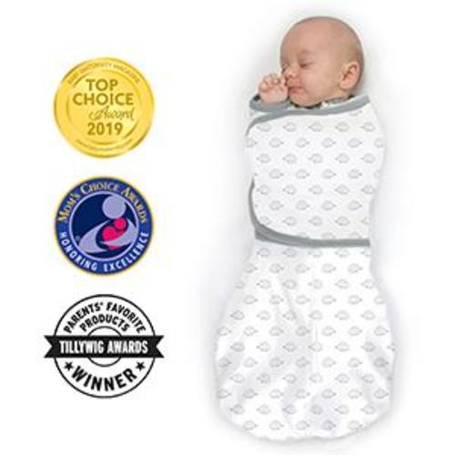 Omni Swaddle Sack with Wrap - Arms Up Sleeves & Mitten Cuffs, Tiny Hedgehogs, Soft Black