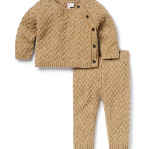 Boys' Herringbone Knit Matching Set - Baby
