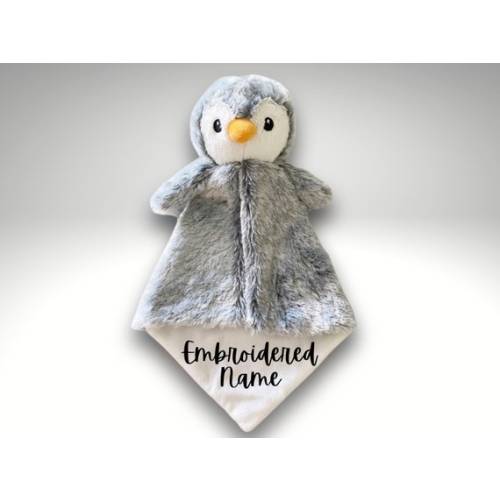 Personalized Penguin Lovey Custom Baby Blanket Embroidered - Etsy