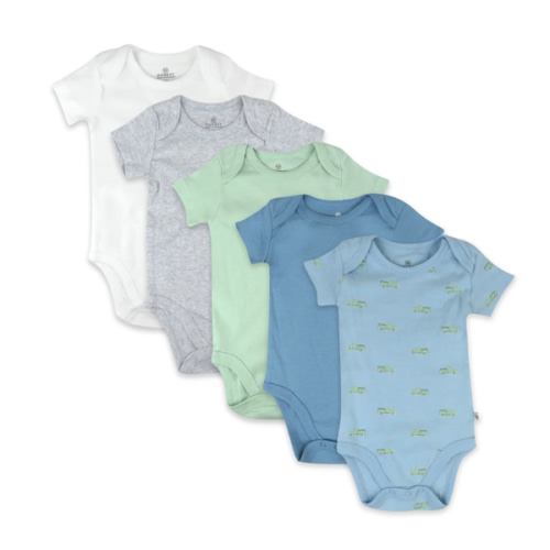 5-Pack Organic Cotton Short Sleeve Bodysuits | Honest Baby Clothing