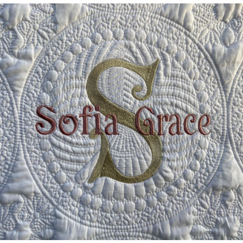 Personalized Baby Blanket Quilt | Custom baby blanket | Embroidered baby quilt | Monogram baby blanket | New baby gift