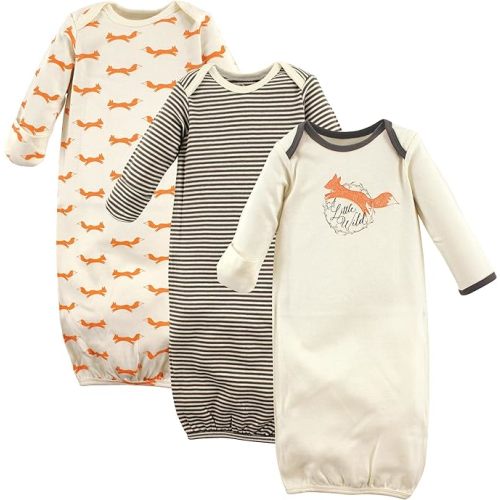 Touched by Nature Baby Organic Cotton Gowns - 0-6 Months - Fox