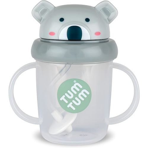 TUM TUM Tippy Up Free Flow Sippy Cup (No Valve), Sippy Cup for Toddlers, 200ml, BPA Free (Kev Koala 200ml)