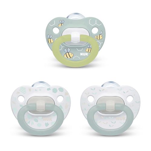 NUK Glow-in-the-Dark 3-Pack 0-6 months Orthodontic Pacifiers