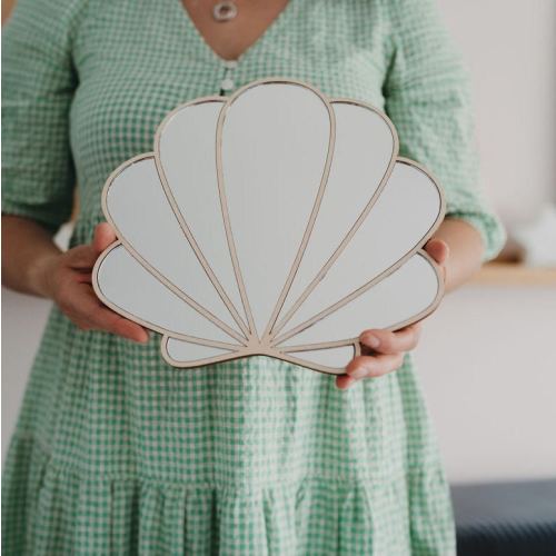 Shell Shatterproof Mirror | Perfect Gift for Bedroom & Nursery | Mermaid Seashell