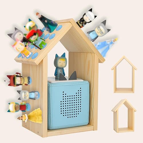for Tonie Shelf,Tonies Storage with 40Pcs Adhesive Metal Plate for Creative Tonie Box Magnetic Shelf for Tonie Figures,Characters for Kids