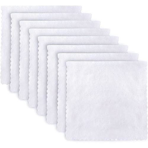 Super Soft Burp Cloths 8 Pack - Thick - Extra Absorbent - Perfect Size Large 20 X 10 Inch - Light and Easy to Carry - Milk Spit Up Rags - Burpy Cloths for Unisex, Boy, Girl, Newborn - White