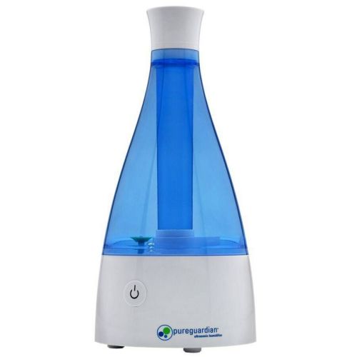Pureguardian 10-Hour Ultrasonic Cool Mist Table Top Humidifier H920BL: Portable Bedroom Vaporizer, Quiet, Nightlight