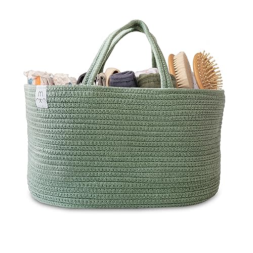 Natemia Premium Baby Diaper Caddy Organizer - Baby Gift Basket for Shower, Portable Diaper Organizer for Changing Table, Newborn Essentials, Nursery Basket