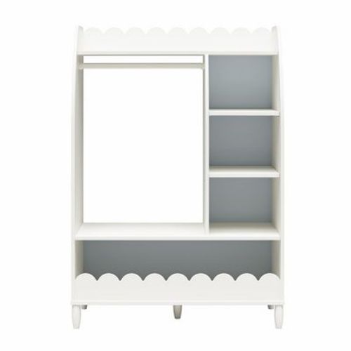 Little Seeds Cloud Kids Dress Up Wardrobe With Toy Storage, White