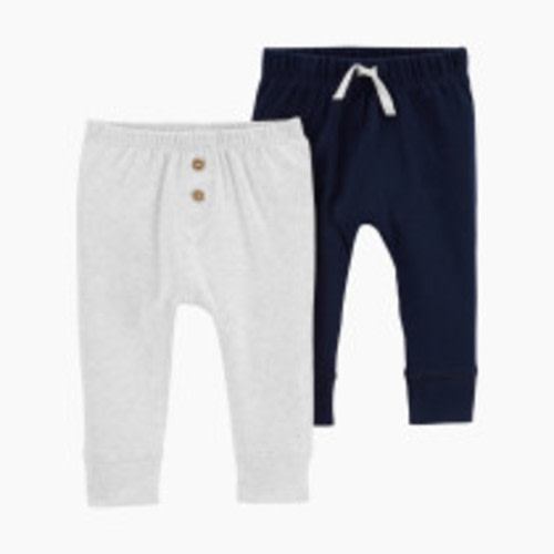 Carter's Cotton Pants (2 Pack) - Grey/Navy, 3 M