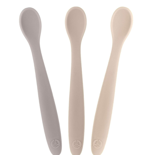 WeeSprout Silicone Baby Spoons - First Stage Infant Feeding Utensils With Soft-Tip, Bendable Kitchenware for Parent & Self-Feeding, Ultra-Durable, Dishwasher Safe, Travel Case, Set of 3