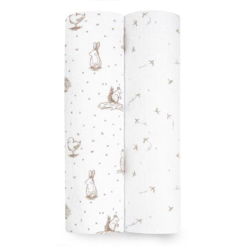 aden + anais Essentials Silky Soft Swaddle Blanket - 2pk, Color: Healing Nature