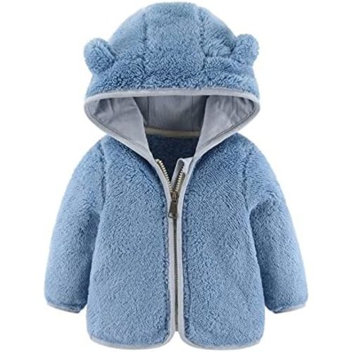 Newborn Infant Baby Girls Boys Jacket Ears Hooded Outerwear Zipper Warm Winter Coat Toddler Boys Winter Jackets 4t