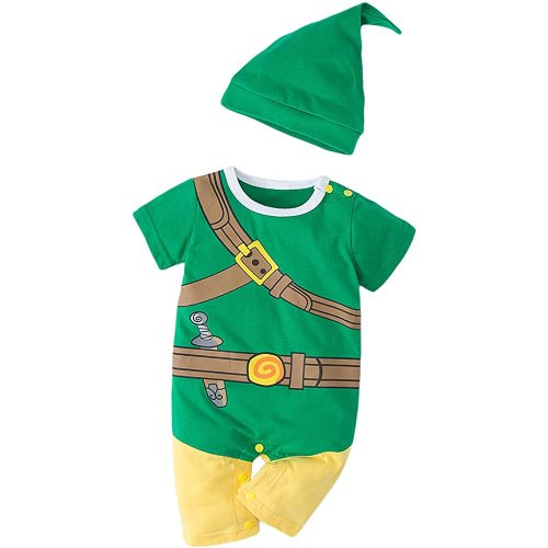Baby Link Romper Cosplay Costume with Hat