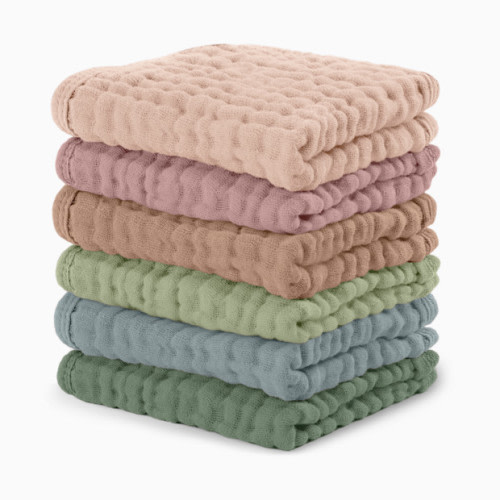 6-Layer Muslin Baby Washcloths Set - Multicolor