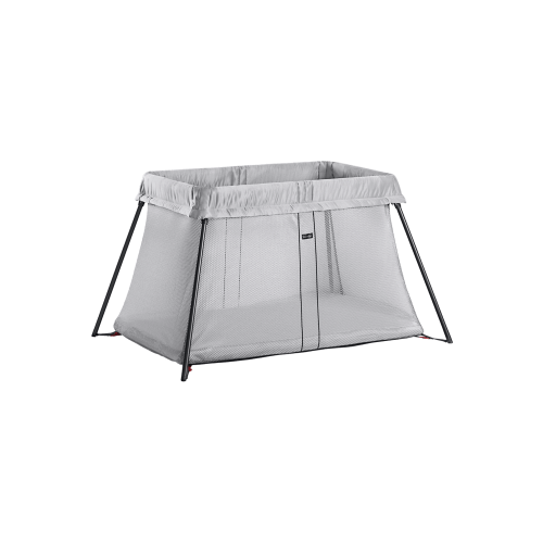 Travel Crib Light: Silver - Bundle with Fitted Sheet