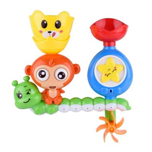 Children Kids Bath Toy Wall Sunction Water Play Sprinkler Game (Monkey)