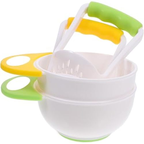 Mash and Serve Bowl, 2 Sets Food Masher Bowl Food Mill Bowl Portable Food Masher Maker for Baby Food