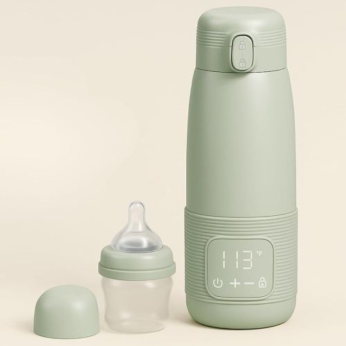 Portable Milk Warmer for Baby - Portable Bottle Warmer Travel, Bottle Warmer on The Go, Travel Bottle Warmer, Baby Bottle Warmer Portable Travel, Water Warmer, Rechargeable, 12 oz.