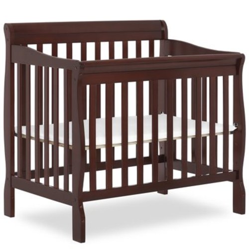 Dream On Me Aden 4-in-1 Convertible Mini Crib In Espresso, Greenguard Gold Certified, Non-Toxic Finish, New Zealand Pinewood, With 3 Mattress Height Settings Espresso Mini Crib