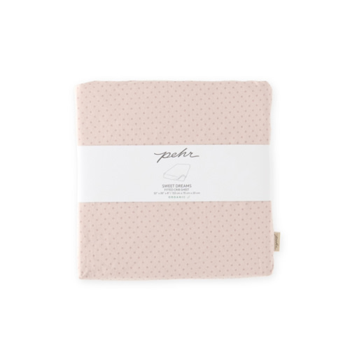 Pin Dot Crib Sheet Peony
