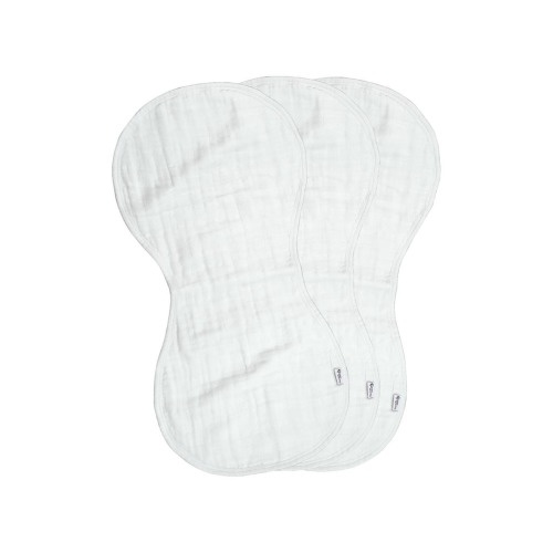 Green Sprouts 3-Pack Organic Cotton Muslin Burp Cloths, White
