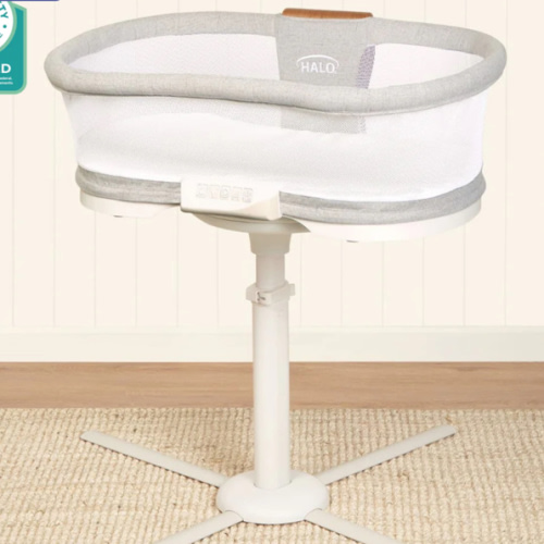 HALO - BassiNest Luxe Vibrating Bassinet, Bedside Sleeper - white