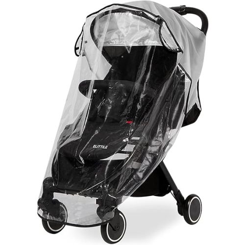 Clear Stroller Rain Cover, Universal Travel Weather Shield Breathable Baby Stroller Rain Cover for Windproof, Waterproof, Protect from Sun Dust Snow