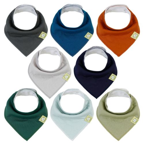 Keababies 8pk Organic Baby Bandana Drool Bibs, Stylish, Super Absorbent Drool Bibs For Boys And Girls