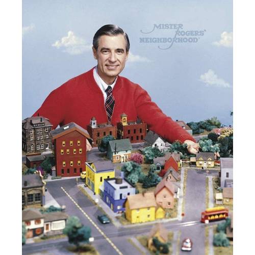 36" X 44" Panel Mister Rogers Neighborhood TV Show Kids Cartoons Children Multicolor Cotton Fabric Panel (PD11465) D690.84 by Riley Blake