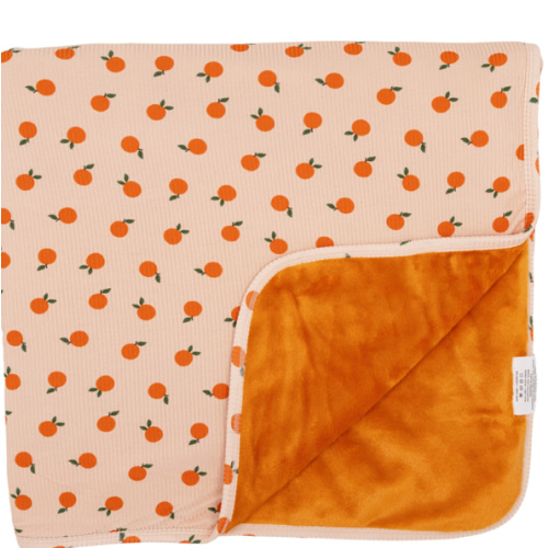 Oranges Small Ribbed Youth Blanket