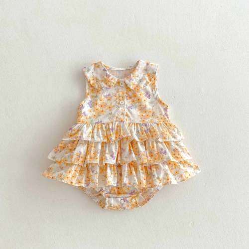 Summer Ruffle One Piece Layered Romper