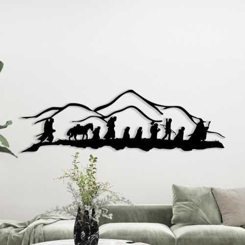 Fellowship of the Ring Metal Wall Art: Fantasy Movie Decor
