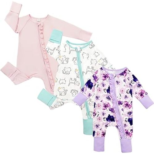Bow Dream Baby Girl Clothing Footies Bamboo Rayon Baby Girl Clothes Baby Romper Jumpsuit Newborn-24 Months