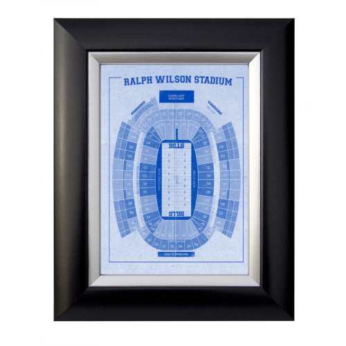 Print of Vintage Ralph Wilson Stadium Seating Chart Seating Chart on Photo Paper, Matte paper or Canvas