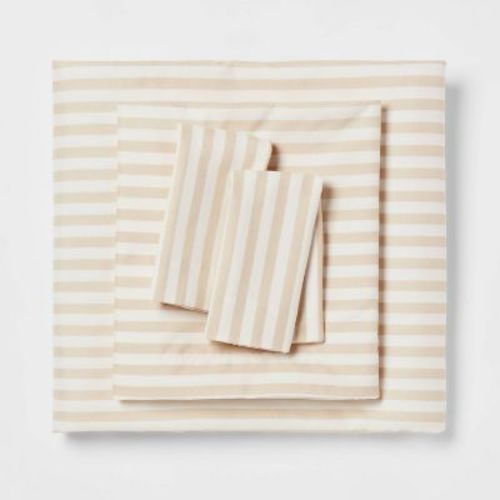 Twin/Twin XL Microfiber Sheet Set Green Stripe - Room Essentials™