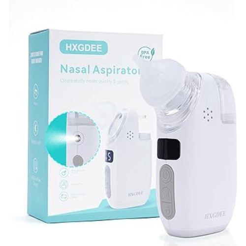 Nasal Aspirator (BC-025) for Baby, 2 in 1 Rechargeable Electric Baby Nose Suker with Sprayer, 70KPA Snot Sucker for Baby with 5 Suction Levels, Type-C Charging with Music and Soothing Light