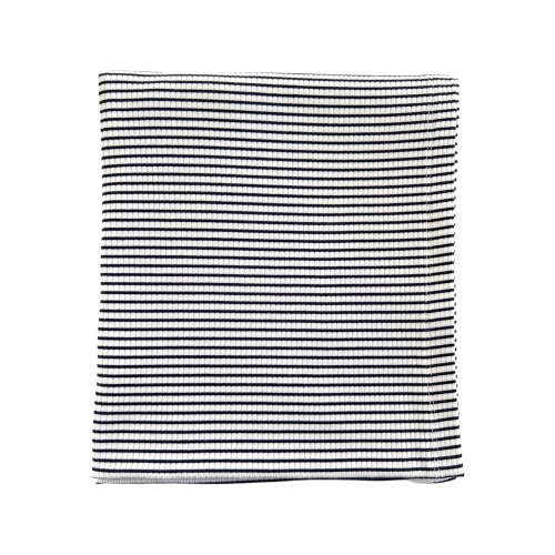 Black Stripe / Organic Ribbed Swaddle