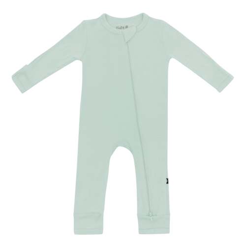 Zippered Romper in Sage | Romper Pajamas | Kyte Baby