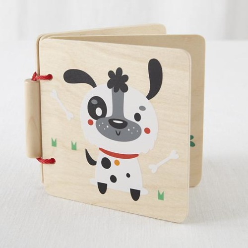 Baby Toys: Big Picture Wooden Animal Book | The Land of Nod