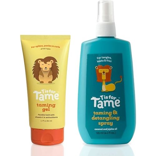 T is for Tame - Kids Hair Styling Gel & Hair Mist Bundle, All-Natural Alcohol-Free Gel & Mist for Kids & Toddlers, 2023 Launch Date (Gel-Mist-Bundle)
