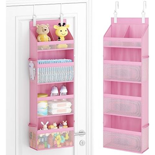 Lifewit Hanging Shelves with Transparent Pockets for Stuffed Toys for Children's Room