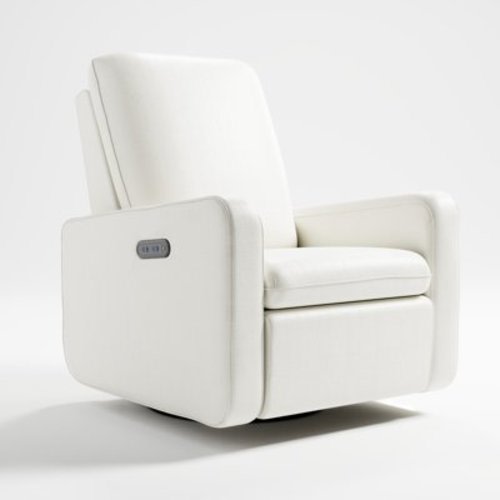 Graco Teddi Infant Power Recliner Swivel Glider with USB, Ivory Basketweave
