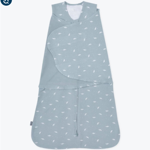 Blue Bird Print Cotton Swaddle Newborn | HALO