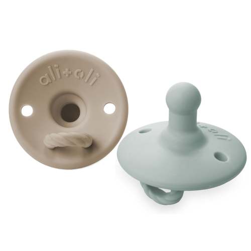 Ali+Oli | Pacifier Set Round (Taupe & Mist)