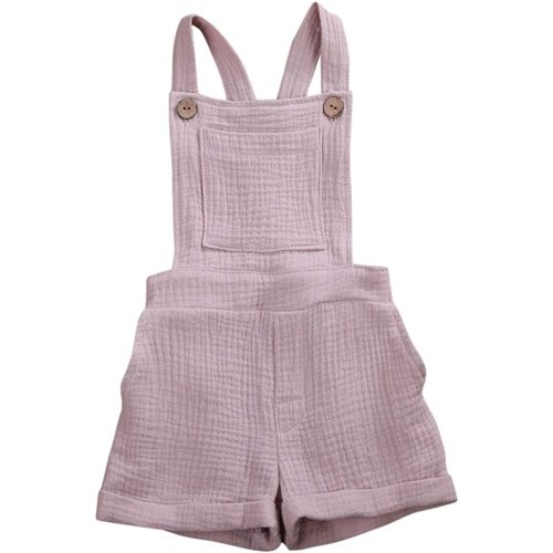 Mubineo Toddler Girl Boy Basic Plain Pocket Bib Overalls Summer Overall Shorts