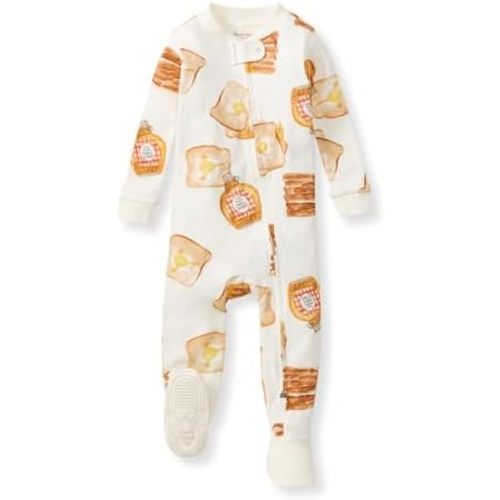 Burt's Bees Baby Baby Boys Boys Sleeper Pjs, 100% Organic Cotton, One-piece Footie, Zip Up Jumpsuit, Snug Fit Pajamas