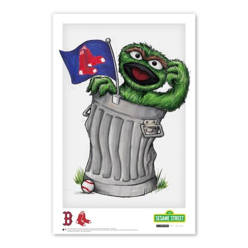 Oscar the Grouch Boston Red Sox 11" x 17" Poster Print