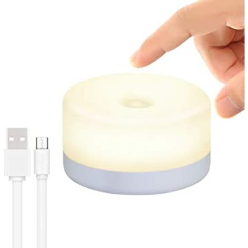 RTSU Baby Night Light, Rechargeable Mini Touch Light, Wireless LED Night Lights for Kids, Portable Bedside Lamp for Breastfeeding, Dimmable Nursery Lamp